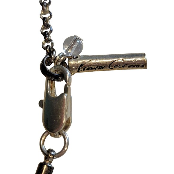 Kenneth Cole 16" Necklace Delicate Turquoise Lime Green Silver 3 Layer - Picture 4 of 4